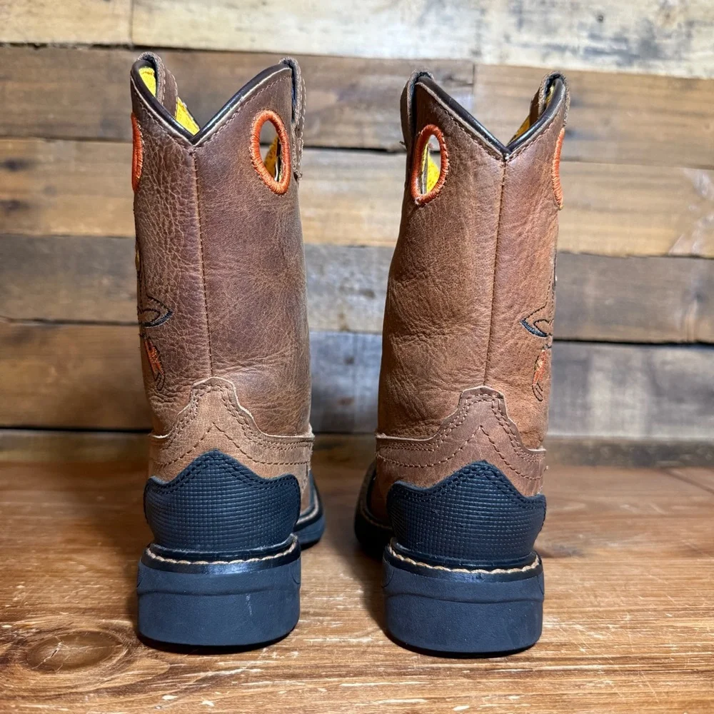 Cody James Skull Square Toe Boys Size 10 D Pull On Western Boots BCBSP22P20